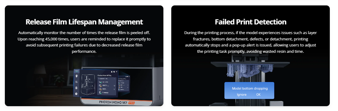 تشخیص خطا در پرینتر سه بعدی رزینی انیکیوبیک Photon Mono M7 Pro